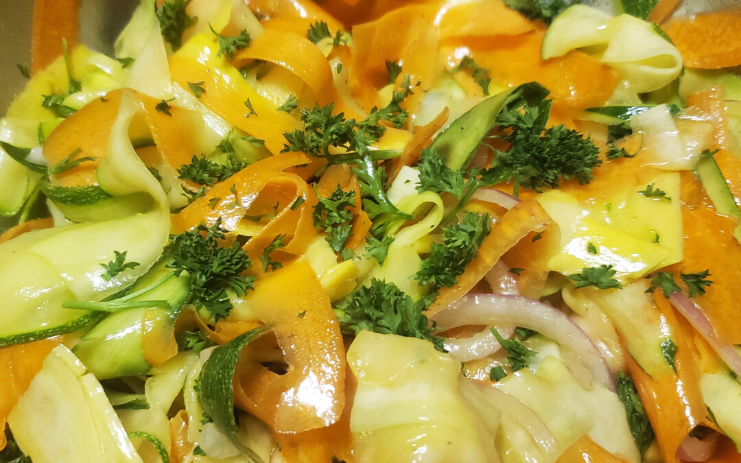 Summer Carrot & Zucchini Salad w/ Orange Vinaigrette